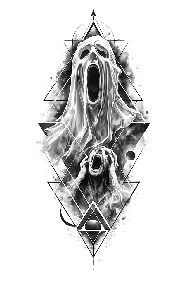 personalizowany projekt tatuazu duch projektytatuazu.pl projekt na zamowienie